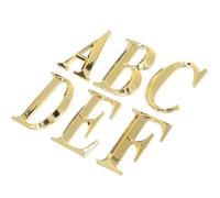 6 Pezzi Lettera Autoadesiva per Porta in Resina Abs, Oro, 3d | Cassette Postali e Garage, Stile Semplice Moderno, Resistente alla Deformazione, Non Sbiadisce