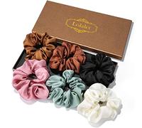[6 Pezzi] Lolalet Scrunchies per Capelli in Raso, Elastico in Scrunchies, Set Elastici Capelli Stoffa Raso per Donne Ragazze -Stile B