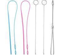 6 Pezzi Loop Cucito Kit Include Loop Turner Gancio Infila Flessibile con Coulisse Pinzette Metalliche Loop Turner da Cucito Strumento con Fermo per Strisce di Cinture Tessuto Accessori di Maglieria ()