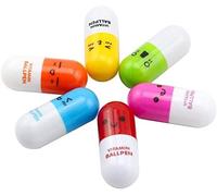 6 pezzi/lotto, penna a sfera, pillola vitaminica, penna novità, dimensioni 12 x 2,4 cm, penna regalo, multicolore durata e bella
