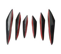 6 Pezzi/lotto Universale Paraurti Anteriore Labbro Diffusore Splitter Alette Spoiler Carrozzeria Canard Mento Auto Tuning Canard Accessori Auto(Gloss Black)