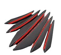 6 Pezzi/lotto Universale Paraurti Anteriore Labbro Diffusore Splitter Alette Spoiler Carrozzeria Canard Mento Auto Tuning Canard Accessori Auto(Fiber Black)