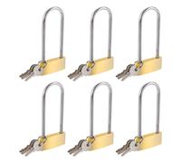 6 Pezzi Lucchetto Ottone 1-5/8\" 2.7\" con Chiave