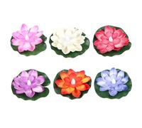 6 Pezzi luci galleggianti in Piscina, Luce di Loto Galleggiante per Stagno, luci solari per laghetto a LED Fiore Galleggiante Batteria a Batteria attivata da Acqua Attivo per Decorazioni per Stagno