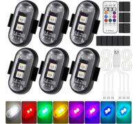 6 Pezzi Luci Stroboscopiche Drone LED luci anticollisione per auto impermeabili