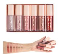 6 Pezzi Lucidalabbra ad Azione Rimpolpante, Volumizzante, Brillante, Idratante - Clear Lip Plump Gloss Enhancer per Labbra Idratate (01)