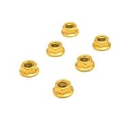 6 Pezzi M10*1,25 Vite for Perno Ruota dentata Posteriore Dado Esagonale Corona pignone for R1 R1M R1S R6 R6M R6S R3 R25(Gold)