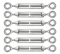 6 Pezzi M5 Tenditore Acciaio Inox 304 Tenditore Filo Regolabile Tenditori Occhiello e Occhiello per Cavi in Acciaio Tenditori per Funi