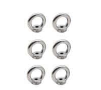 6 Pezzi M8 Dado ad Anello, Dado M8 Acciaio Inossidabile, Dadi ad Anello in Acciaio Inox 304, Dadi ad Occhio per Sollevamento, Sospensione, Fai da te