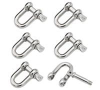 6 Pezzi M8 Grillo Acciaio Inox 304 Grillo Acciaio Inox a Vite Grillo Dritto Grillo per Anello a D Grillo Dell'ancora Grillo a Catena per Collegamenti Rapidi e Grilli Fissi