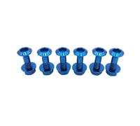6 pezzi M8x1 25 bulloni in titanio viti dado compatibili con parti automobilistiche di motociclette per moto rotore del freno a disco mountain bike pignone catena posteriore CRF KXF(Blue)