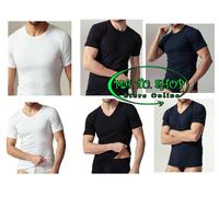 6 PEZZI Maglia Uomo 100% Cotone Anallergico Girocollo o Collo a V
