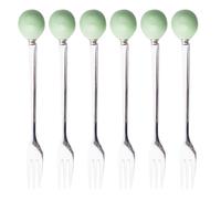 6 pezzi manico in ceramica mini forchetta in acciaio inox posate da tavola per