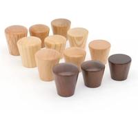6 pezzi Maniglia for porta dell'armadio Accessori for ferramenta for mobili(Beech-Wood,24x28mm)