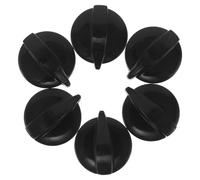 6 Pezzi Manopola Nera ABS per Ventilatore Industriale a Albero Tondo | Design a Innesto Rapido, Allineamento Stabile del Puntatore, per Magazzino e Riparazioni Tecniche, Colore Nero