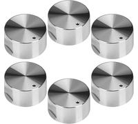 6 Pezzi Manopole Forni 6Mm Gas Stufe Controllo Manopole Pomelli in Metallo per F