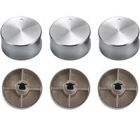 6 Pezzi Manopole Forni 6Mm Gas Stufe Controllo Manopole Pomelli in Metallo per F