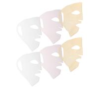 6 Pezzi Maschera in Silicone Riutilizzabile per Viso Elastici, Donna | Set, Barriera Contro L’evaporazione, per Routine Skincare e Viaggio, Adatta a Tutti i Tipi