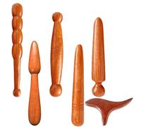 6 pezzi massaggiatore punto trigger: massaggiatore triangolare, punto trigger massaggiatore piede legno massaggio, massaggiatore trigger rullo piede massaggio massaggio mani aiuto per spalle schiena
