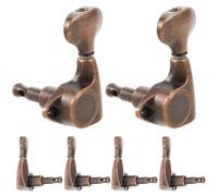 6 Pezzi Meccaniche per Chitarra Acustica in Rame, Set 1 Coppia 3+3 | Accordatura Precisa, Manopola ad Alta Precisione, Avvolgicorde Facile da Usare, per Principianti e Professionisti