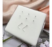6 pezzi Mini borchie per il naso a forma di L con strass da 1,5mm, gioielli per piercing in argento sterling 925 per donne e ragazze 1,5 mm/0,059 polliciArgento 925