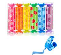 6 Pezzi Mini Evidenziatori A Forma di Caramella con Punta a Scalpello, Stampe di Frutta, Articoli di Cancelleria Divertenti per Compleanno, Disegno, Poster e Ufficio per Sottolineare ed Evidenziare