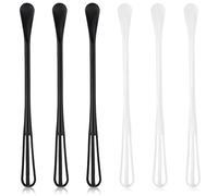 6 Pezzi Mini Fruste, Multifunzionali Fruste Piccole Cucina con Manico Lungo ed Ergonomico Frusta per Uova Frusta Piccola per Latte Cioccolata Calda Marmellata da Spalmare