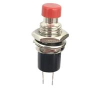 6 pezzi, mini interruttore a pulsante momentaneo rotondo premere il ripristino automatico, PBS-110,7MM, microinterruttori, normalmente aperto, normalmente chiuso, 1NO1NC(Black,1NO)