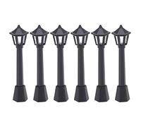 6 pezzi mini lampione modello sicuro luci microscopiche per casa delle bambole in miniatura