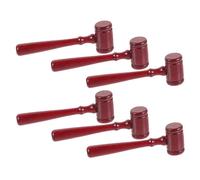 6 pezzi Mini martelletto da giudice in legno per giocattolo di ruolo