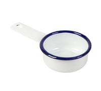 6 pezzi - Mini pentole 'Enamelware' 50 ml 13,7 x 7 x 2,9 cm bianco ferro smaltato