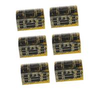 6 Pezzi Miniature Treasure Box Decorazione Vintage per Dollhouse Scenografia per Appartamenti Giocattoli Pirata Accessori Creativi per Collezionisti e Appassionati Miniature