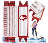 6 Pezzi Mocio Revolution Panni Ricambio Compatibile con Vileda Ultramax/UltraMax Plus/Easy Wring UltraMax, Ricambio Panno Pavimenti Compatibile con Vileda