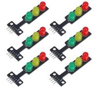 6 Pezzi Modulo Semaforo LED 5V a Scheda Singola per microcontrollori | Pcb Semplice, Pin Plug And Play, Integrazione Facile, per Lezioni Stem e Prove in Laboratorio