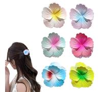 6 Pezzi Mollette Capelli Donna Fiore, Mollettone Capelli Donna, Pinza Capelli Donna, Fermagli per Capelli a Fiore, Pinze per Capelli Fiori Clip Artiglio, Antiscivolo Plastica Mollette Capelli