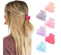 6 Pezzi Mollette Capelli Donna Pinza per Capelli Piccole Mollettoni per Capelli Antiscivolo Moda Mollettone Capelli In Acrilico per Donne e Ragazze Accessori per Capelli