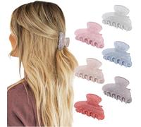 6 Pezzi Mollette Capelli Donna Pinza per Capelli Piccole Mollettoni per Capelli Antiscivolo Moda Mollettone Capelli In Acrilico per Donne e Ragazze Accessori per Capelli