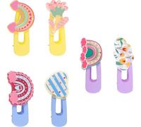 6 Pezzi Mollette Chioma Colorate a Fiore Arcobaleno | Plastica Sottile, Decorazione Delicata, per Ciocche Piccole, Eventi Scolastici e Matrimoni, Set Regalo