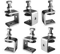 6 Pezzi Morsetti da Falegname,30mm Morsetti per morsetti a c Inossidabile 304, Resistente Morsetto Di Apertura Grande, con Apertura a Mascella, per Scrivania e Tavolo da Lavoro