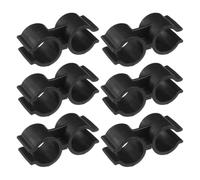 6 Pezzi Morsetto Doppio per Tubi in Plastica H, Nero, 25 MM | Clip di Collegamento, Connettore per Tubi, Raccordo Fascetta per Tubi, Uso in Giardino e Irrigazione
