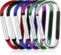 6 pezzi Moschettone, gancio ad anello a D, moschettone arrampicata, moschettone, portachiavi, mini moschettone, colorato, portachiavi per esterni, pesca, escursionismo, viaggi