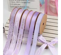 6 pezzi Nastri a forma di cuore con foil dorato, fiocchi in nastro di raso per lettere d'amore, per San Valentino, matrimonio, festa della mamma, compleanno, decorazione, avvolgimento di fiori, cucito