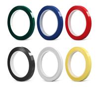 6 Pezzi Nastro Adesivo per Lavagna Bianca,5 mm x 66 m PET Nastro Grafico per Grafici,6 Colori,Nastri Adesivo Autoclave,Nastri di Identificazione Degli Strumenti,per Arti Marcatori,Artigianato,Grafica