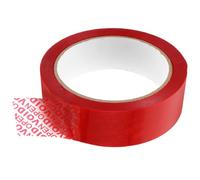 6 Pezzi Nastro Sigillo Antimanomissione Rosso Void | Pet, Messaggio Visibile All'apertura, Protezione Antiscambio, Uso per Transito e Invii, Rotolo Singolo