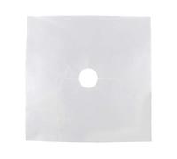 6 pezzi neri riutilizzabili in fibra di vetro protezioni per stufe a gas antiaderenti lavabili stufe superiori tappetini per fornelli da protezione contro il calore (Argento)