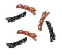 6 pezzi nero e marrone doppio strato Twist Band French Braider Hair Tool, Fashion Double Layer Band Twist Plait Clip Front Hair Clips Hairpin Hairpin fascia strumento di bellezza, Fasce moda donna