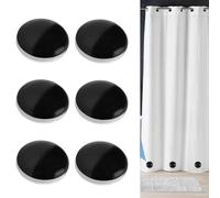 6 Pezzi Nero Pesi per Tende Calamite Tende,Pesi Magnetici per Tende Rotondo,Impermeabili Pesi Magnetici per Tende,4cm Pesi per Tenda da Doccia Tovaglia,Calamita Tende per Tovaglie,Tendine da Doccia