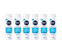 6 pezzi NIVEA MEN SENSITIVE COOL Gel Barba 0% alcool 200ml barba uomo