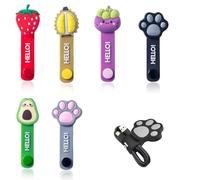 6 Pezzi Organizzatore Cavi, Fascette Riutilizzabili per Cavi USB e Caricabatterie, Forme Carine, Organizer Cavi, Fermacavi per Gestione Cavi Scrivania e Viaggio