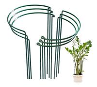 6 Pezzi Pali di Supporto per Piante, Confezione Supporti per Piante da Giardino Semitondo Anello di Supporto per Piante da Giardino Bordo per Pomodoro,Vite, Peonie, Piante Rampicanti Fiore (35x20CM)